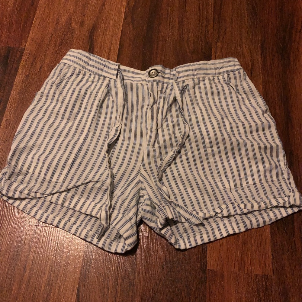 Blue & White Stripped Shorts